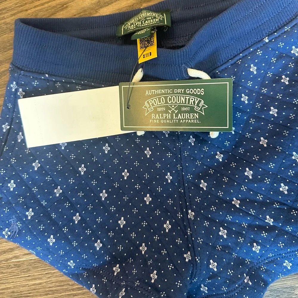 Ralph Lauren Blue Geometric Shorts Size 5 NWT